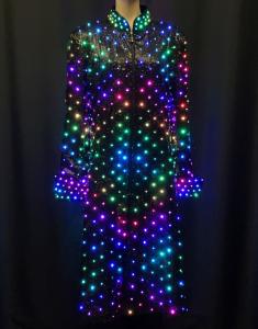 LED Coat with Black Sequins