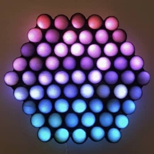Dark Hexagon LED Art