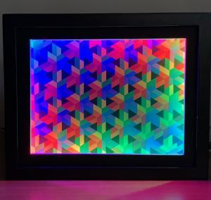 Open Hexagonal Lattice II with Color-Shifting Frame